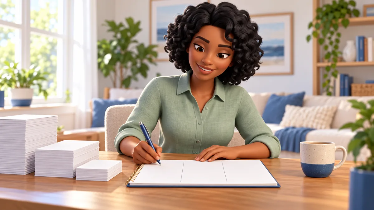 orientadora anotando num caderno as diferenças entre certificado de curso livre, pós-graduação e certificação internacional
